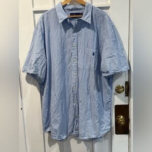 Ralph Lauren Light Blue Striped Casual Shirt